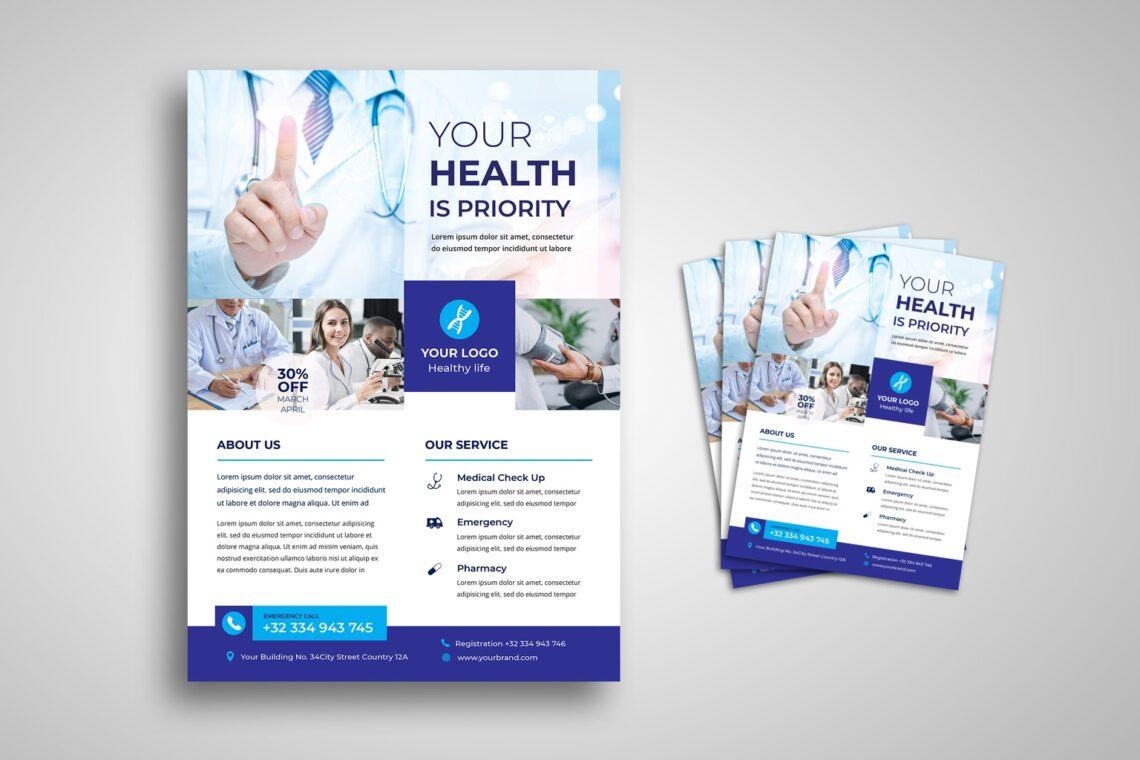 Flyer – Pharmacy Lab & Health Care – UI Creative Inside Pharmacy Brochure Template Free