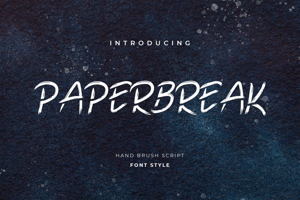 fonts paperbreak hand brush
