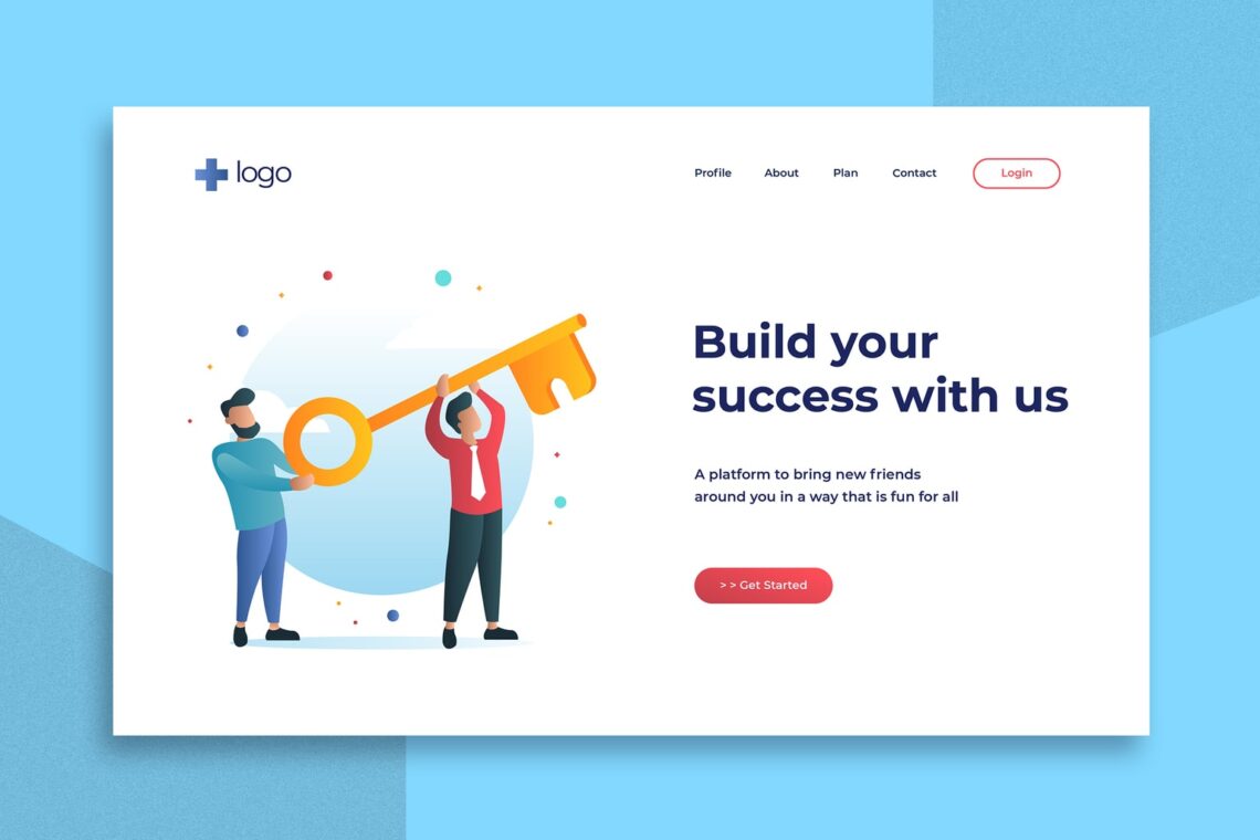 illustration landing pages build a successful business