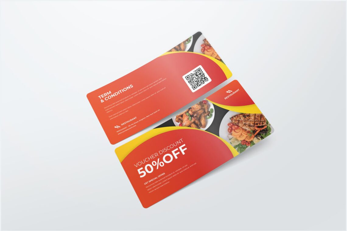Traditional Food Restaurant Gift Voucher Templates