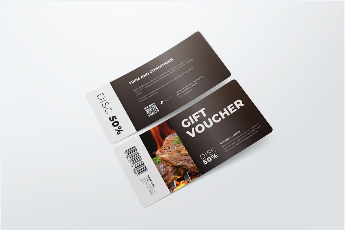 BBQ Restaurant Gift Voucher Templates