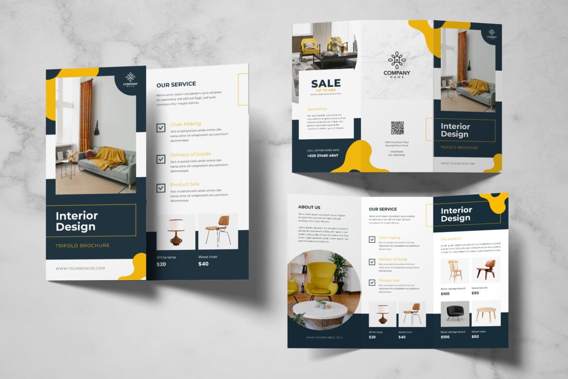 Trifold brochures template