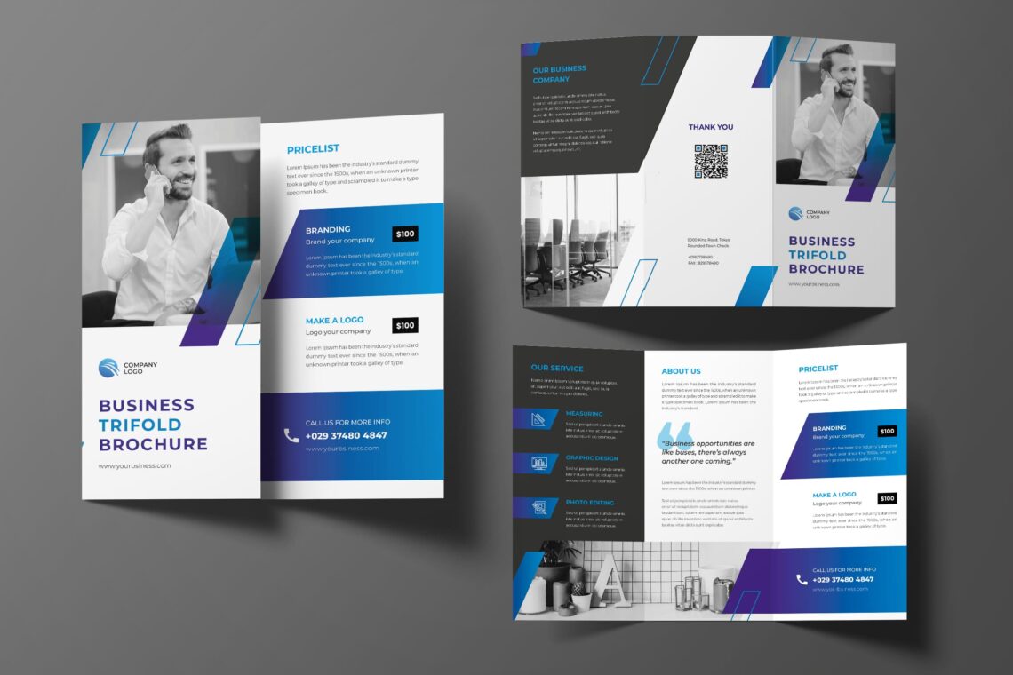 Trifold brochures template