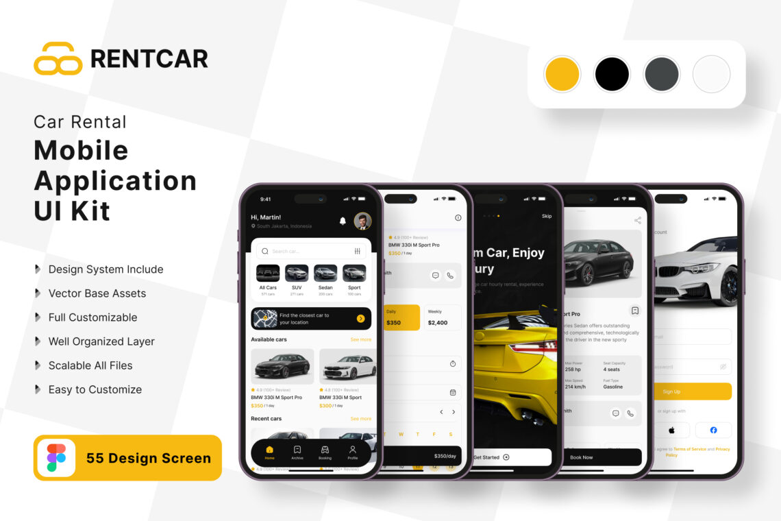 Preview Image Ui Kit Mobile App Car Rental 016