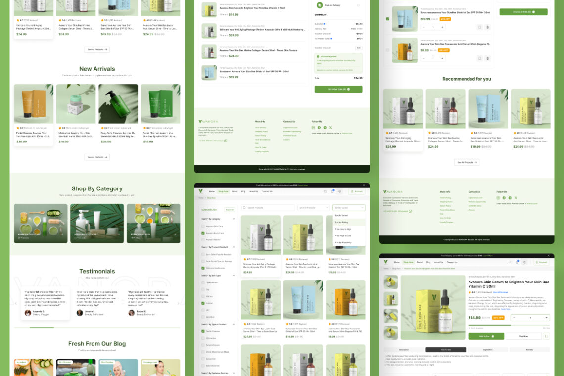 Supporting Preview Image Skincare Website E Commerce Ui Kit 001 2