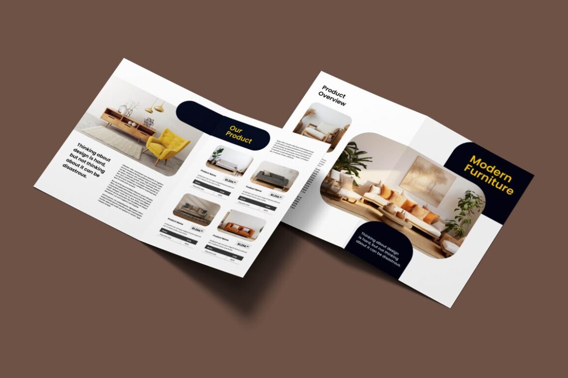 White Furniture Product Bifold Brochure-1