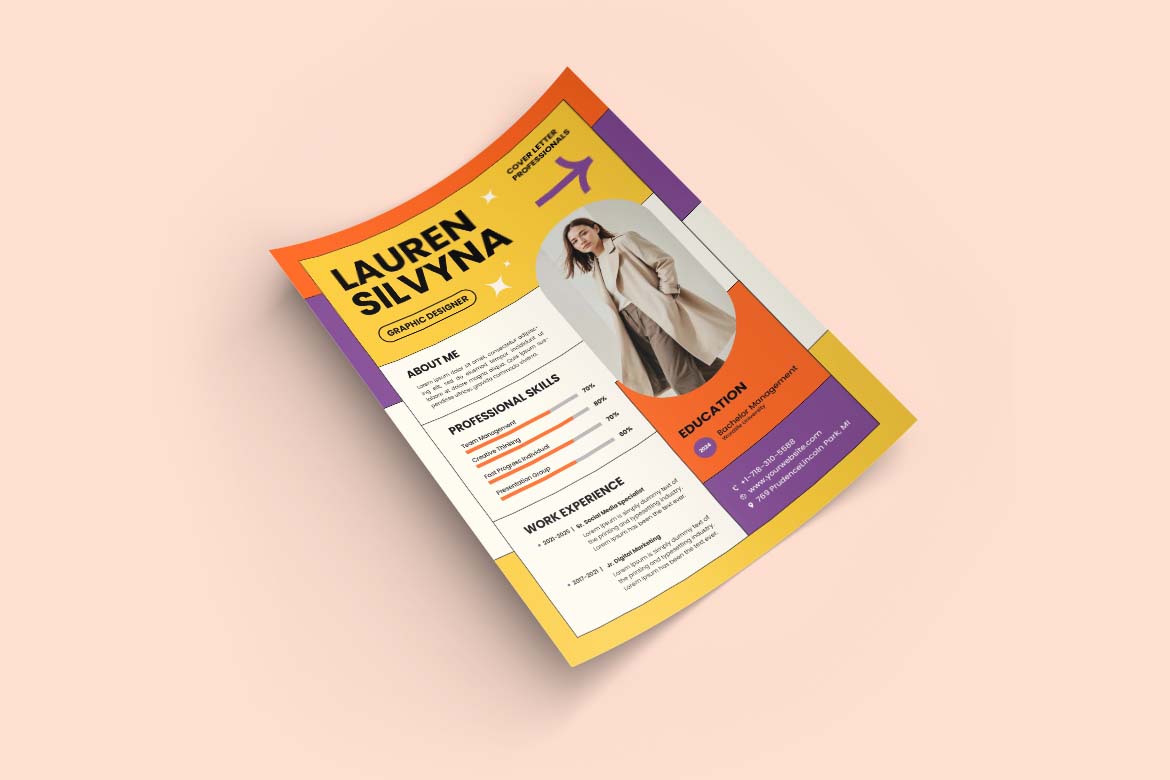 Colorful Elegant Design CV Resume-1