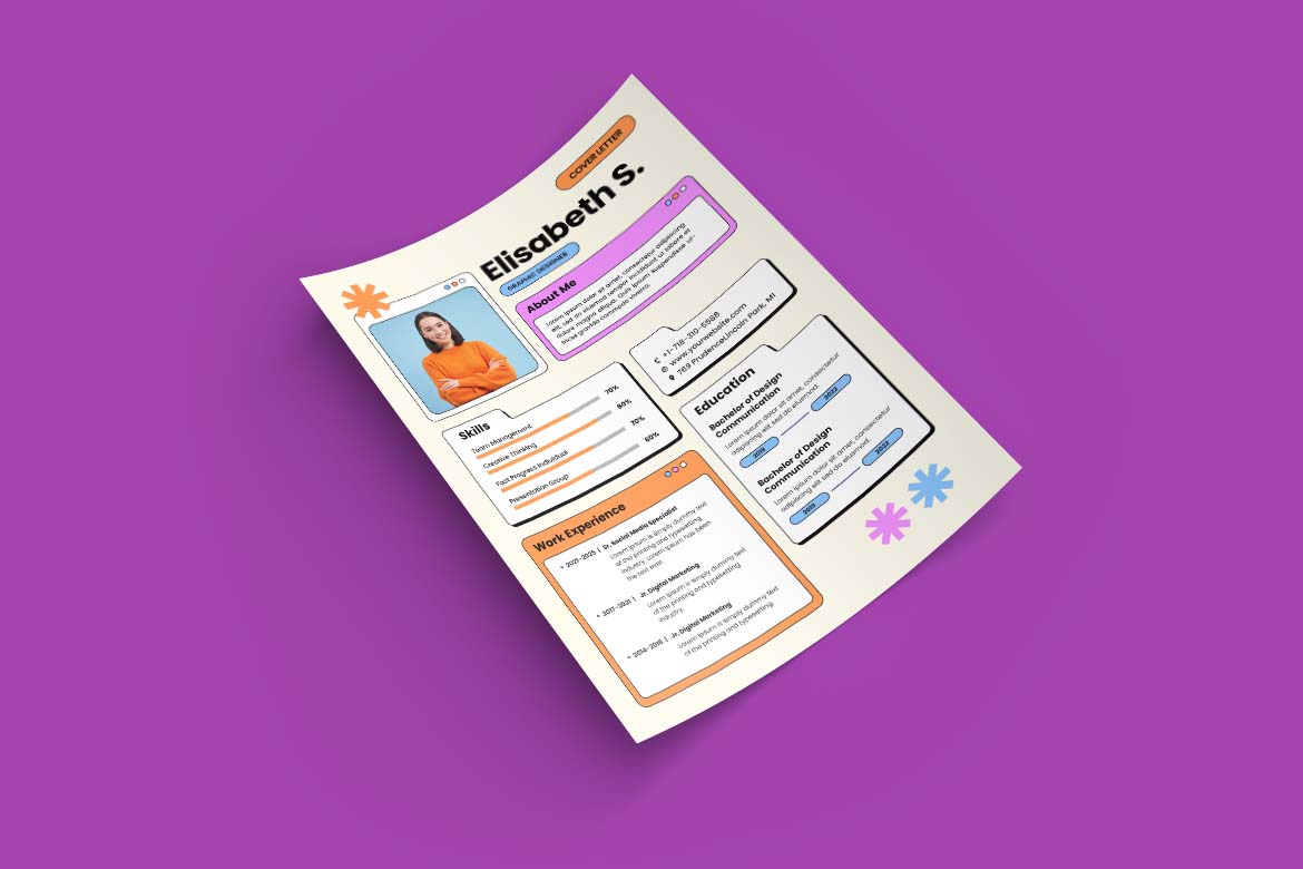Colorful Journey Design CV Resume-1