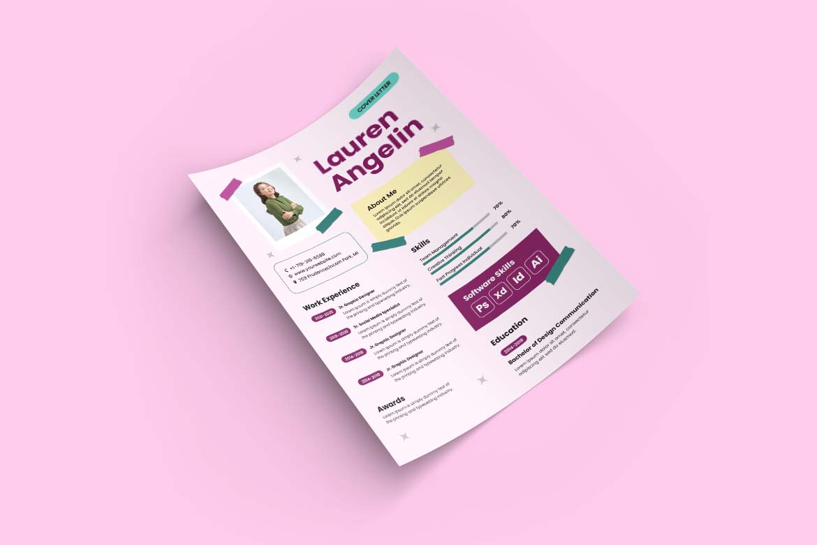 Pink Design CV Resume-1
