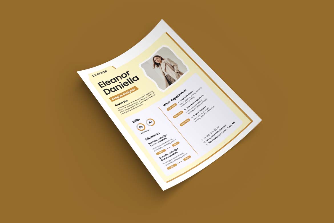 Cream Brown Design CV Resume-1