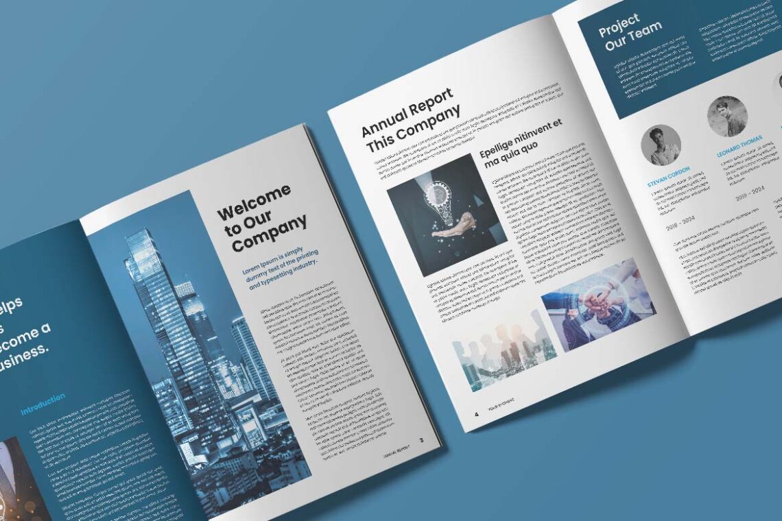 Dark Cyan Blue Company Annual Report-2