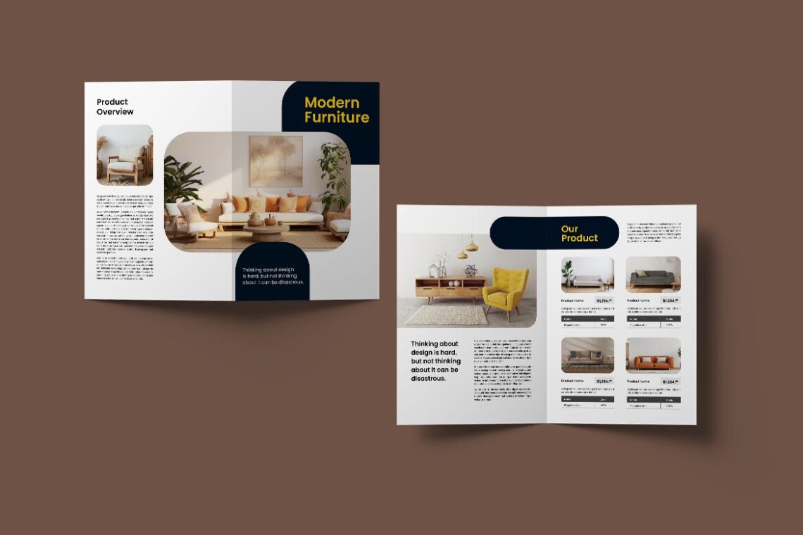 White Furniture Product Bifold Brochure-2