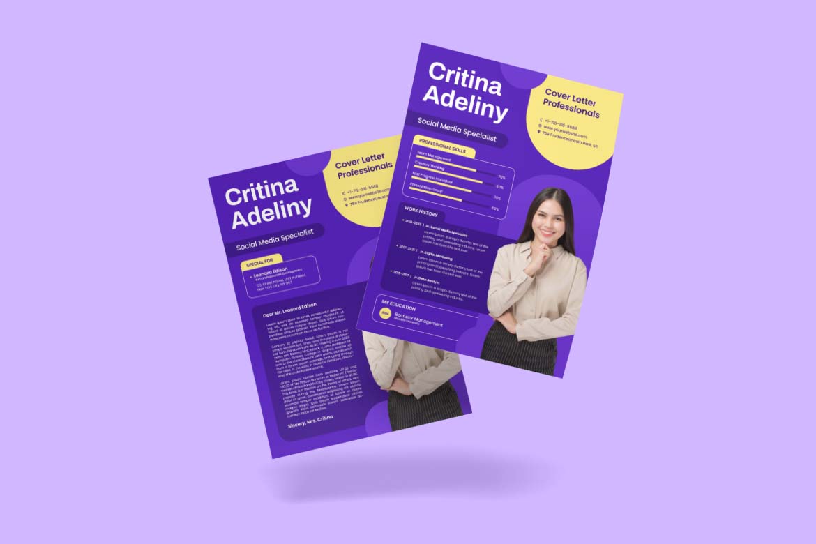 Purple Design CV Resume-2