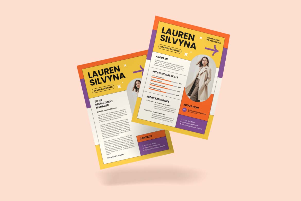 Colorful Elegant Design CV Resume-2