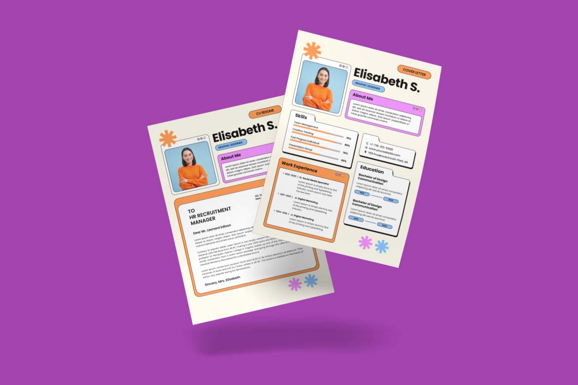 Colorful Journey Design CV Resume-2