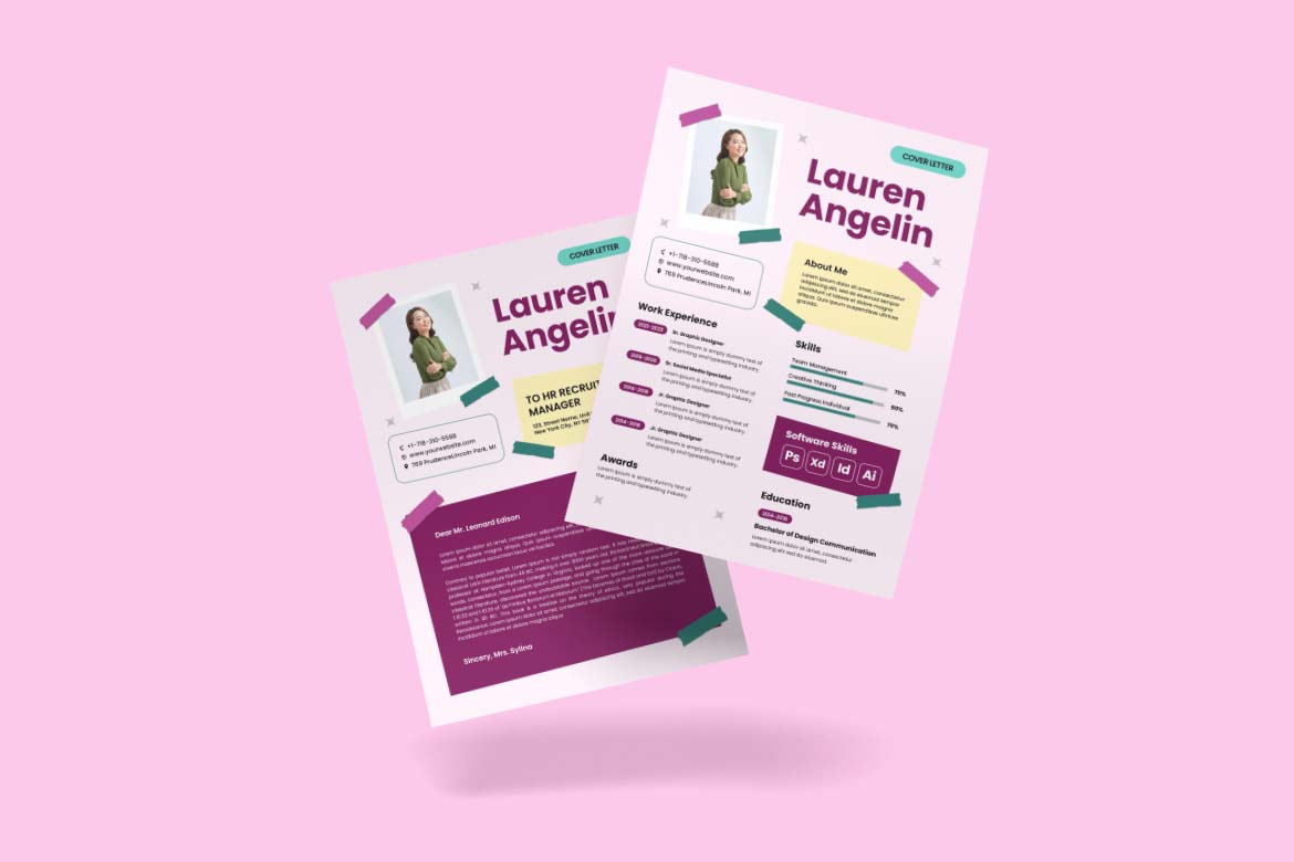 Pink Design CV Resume-2