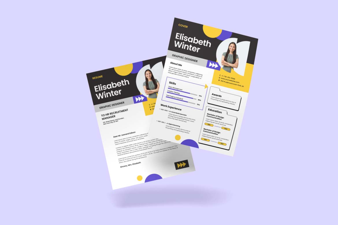 Black Yellow Design CV Resume-2