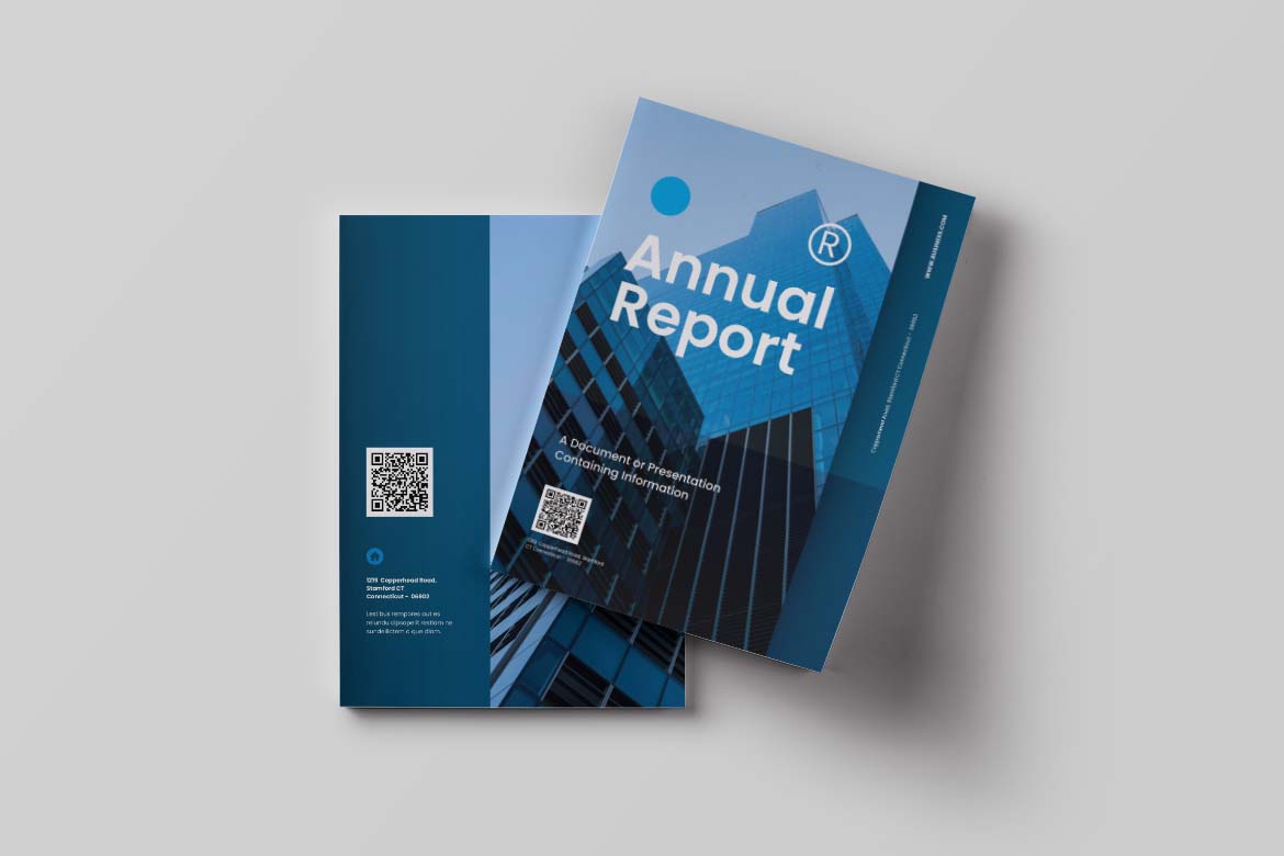 Dark Cyan Blue Company Annual Report-3