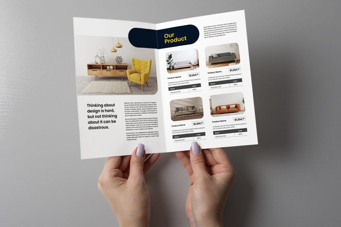 White Furniture Product Bifold Brochure-3