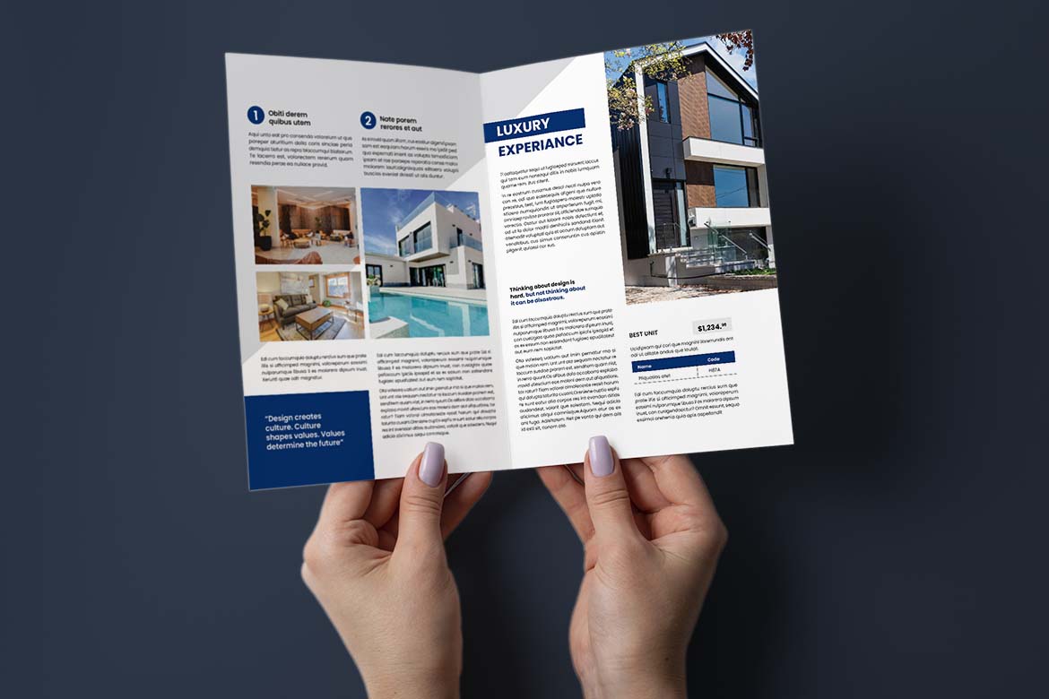 White Blue Real Estate Bifold Brochure-3