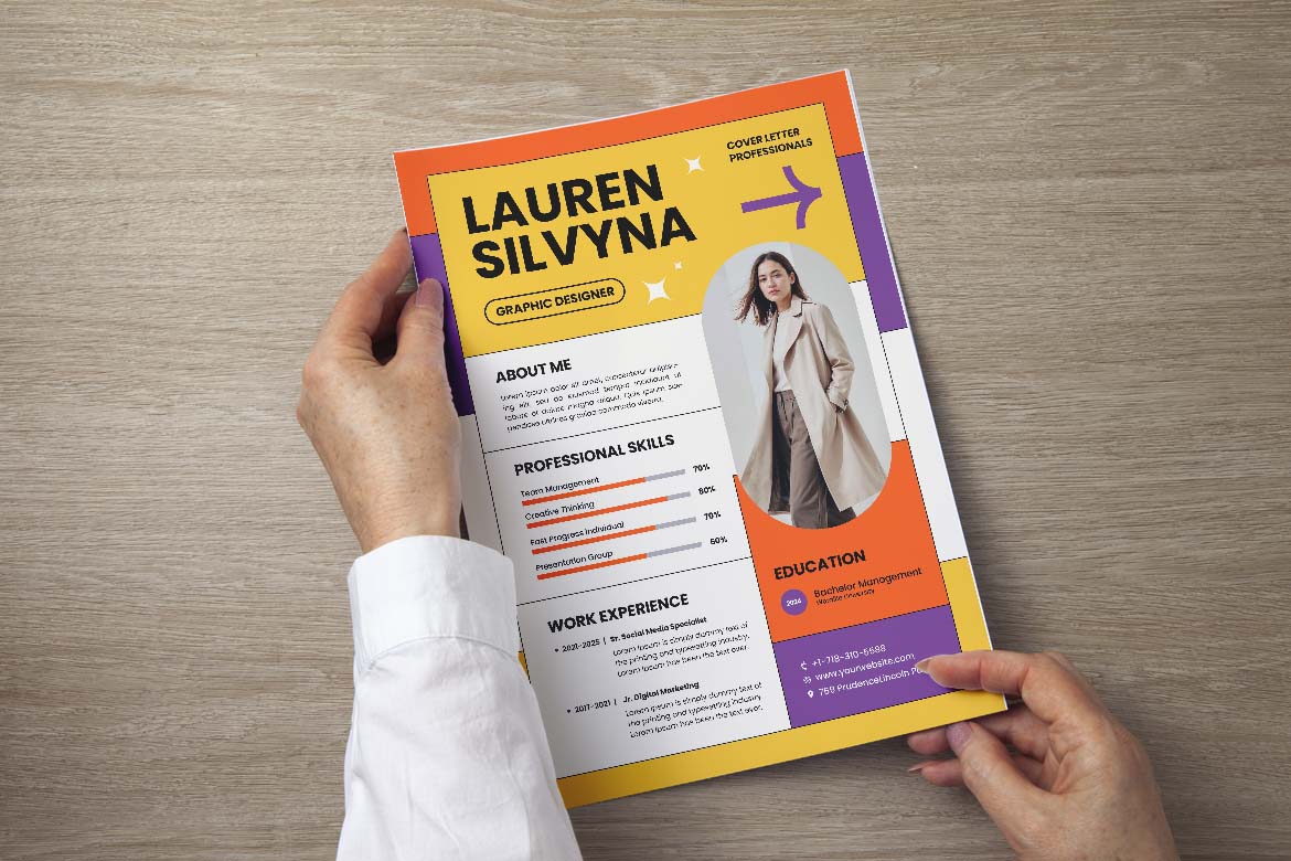 Colorful Elegant Design CV Resume-3