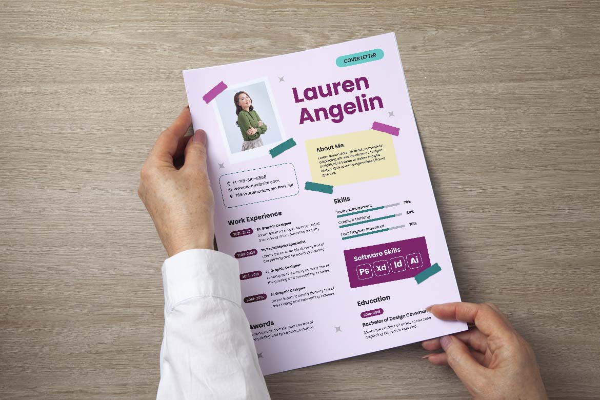 Pink Design CV Resume-3