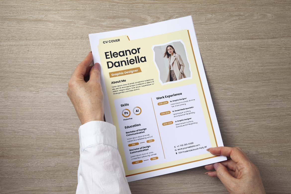 Cream Brown Design CV Resume-3