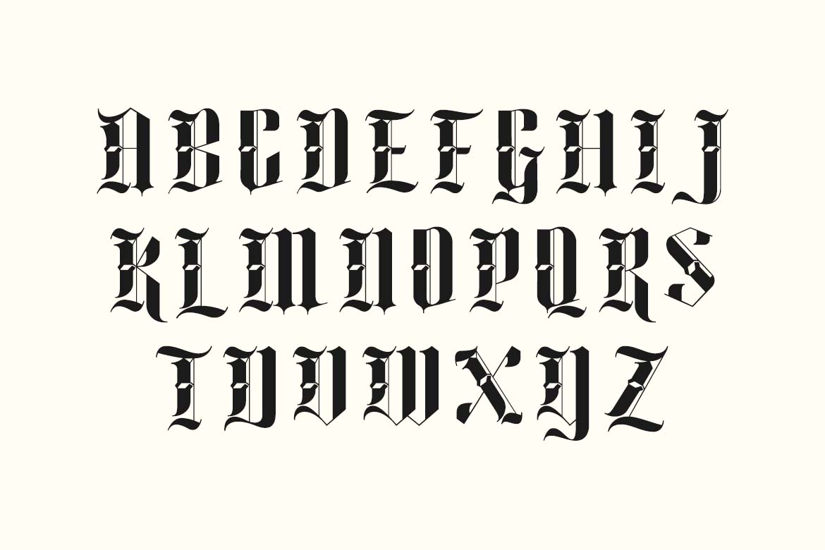 Monarch Shadow Blackletter Font-4
