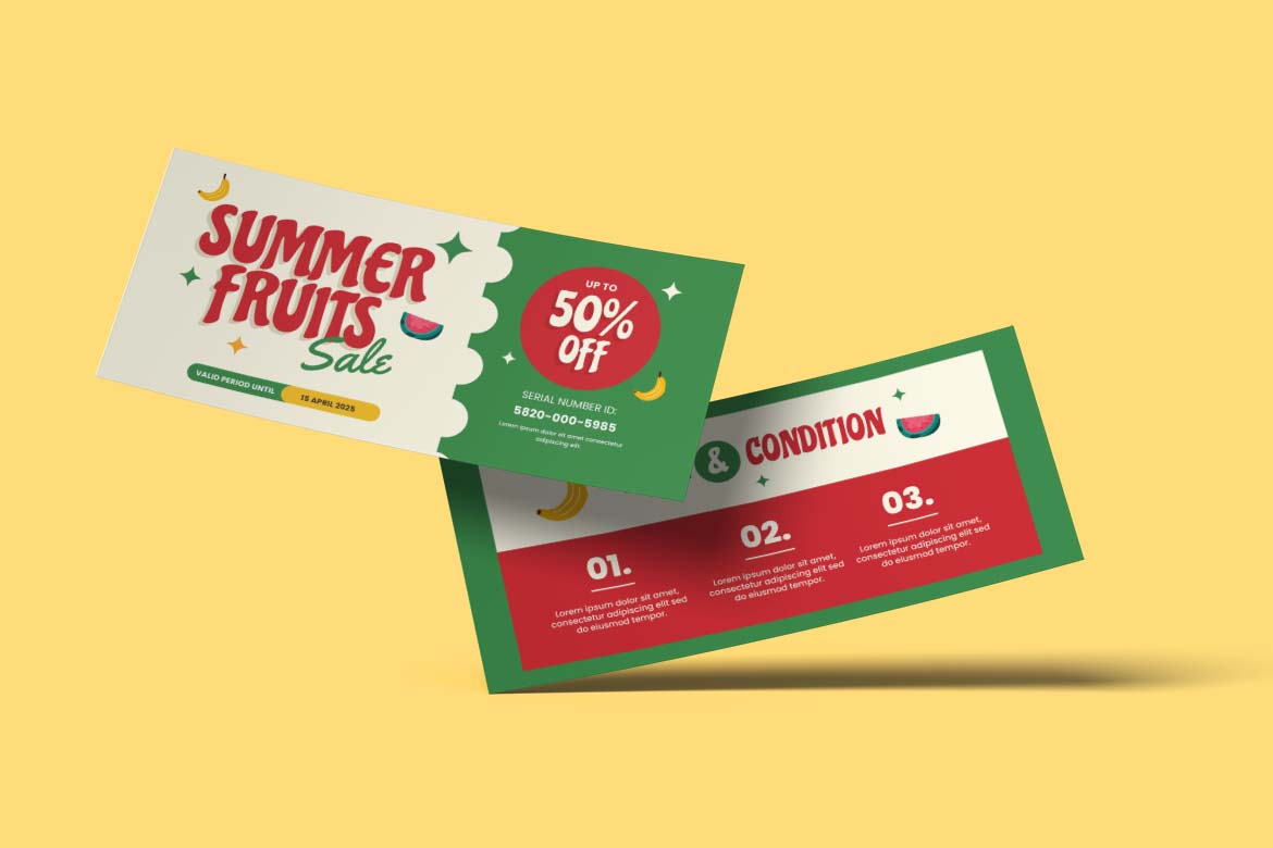 Summer Fruits Sale Gift Card Voucher-1