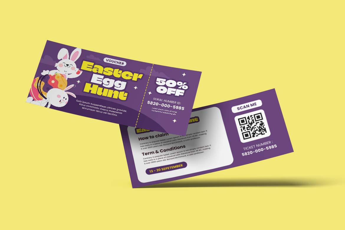 Purple Easter Egg Hunt Sale Gift Card Voucher-1