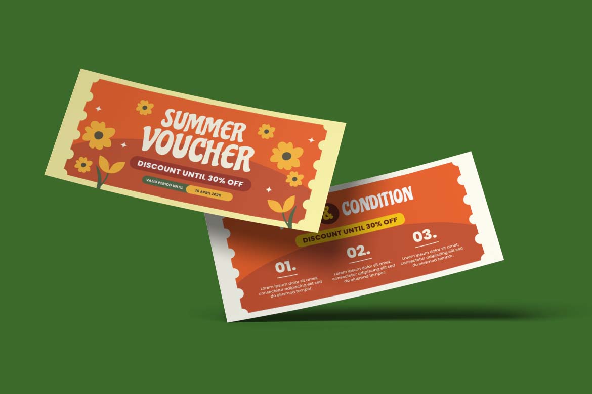 Orange Summer Sale Gift Card Voucher-1