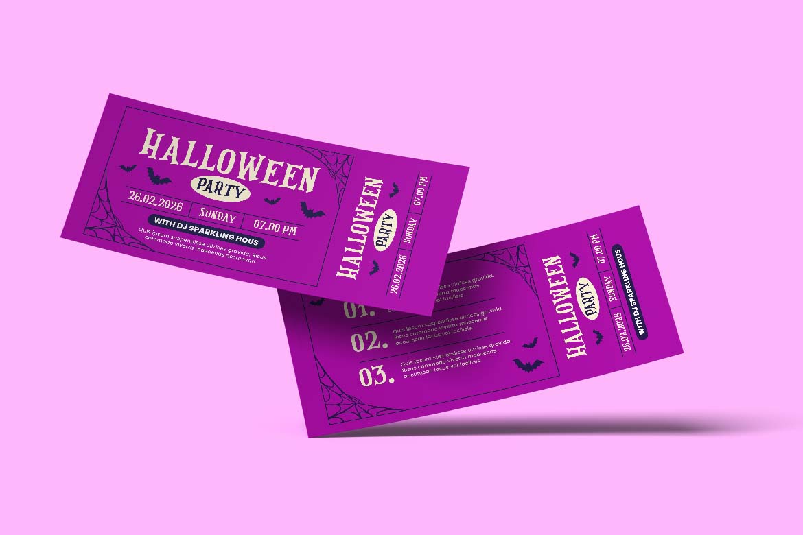 Pink Halloween Party Gift Card Voucher-1