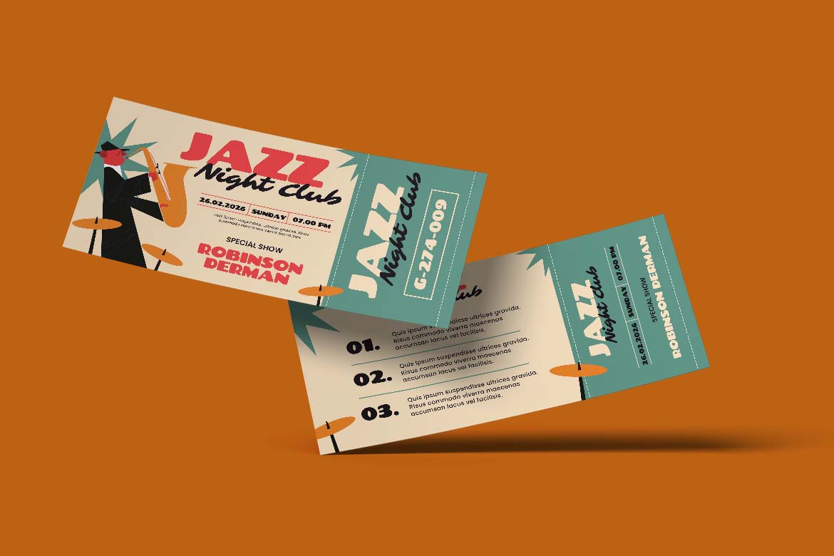 Jazz Night Club Gift Card Voucher-1