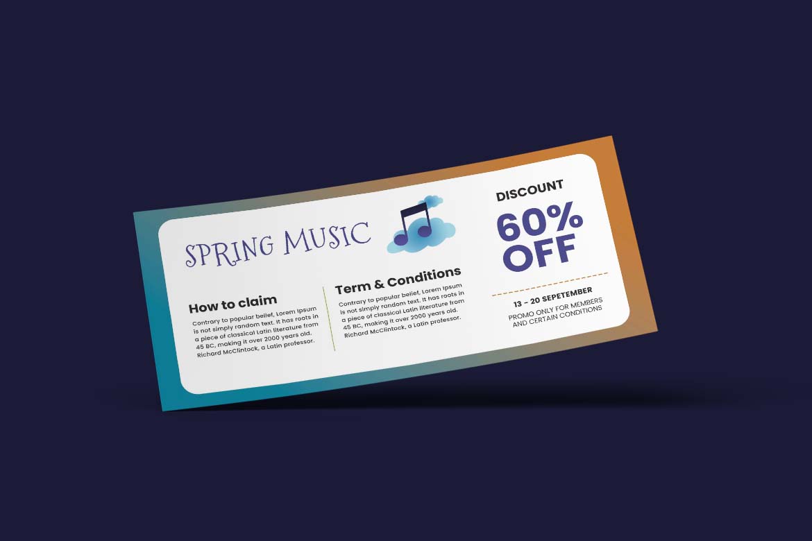 Spring Music Gift Card Voucher-2