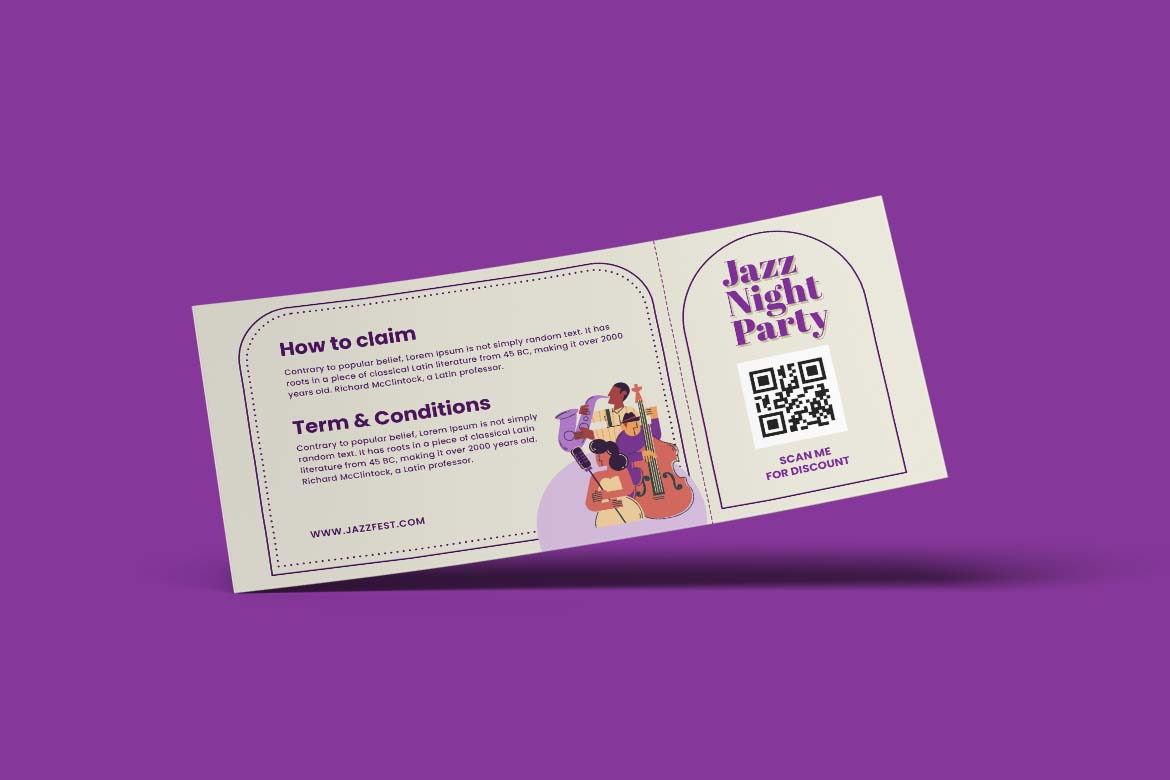 Jazz Night Party Gift Card Voucher-2