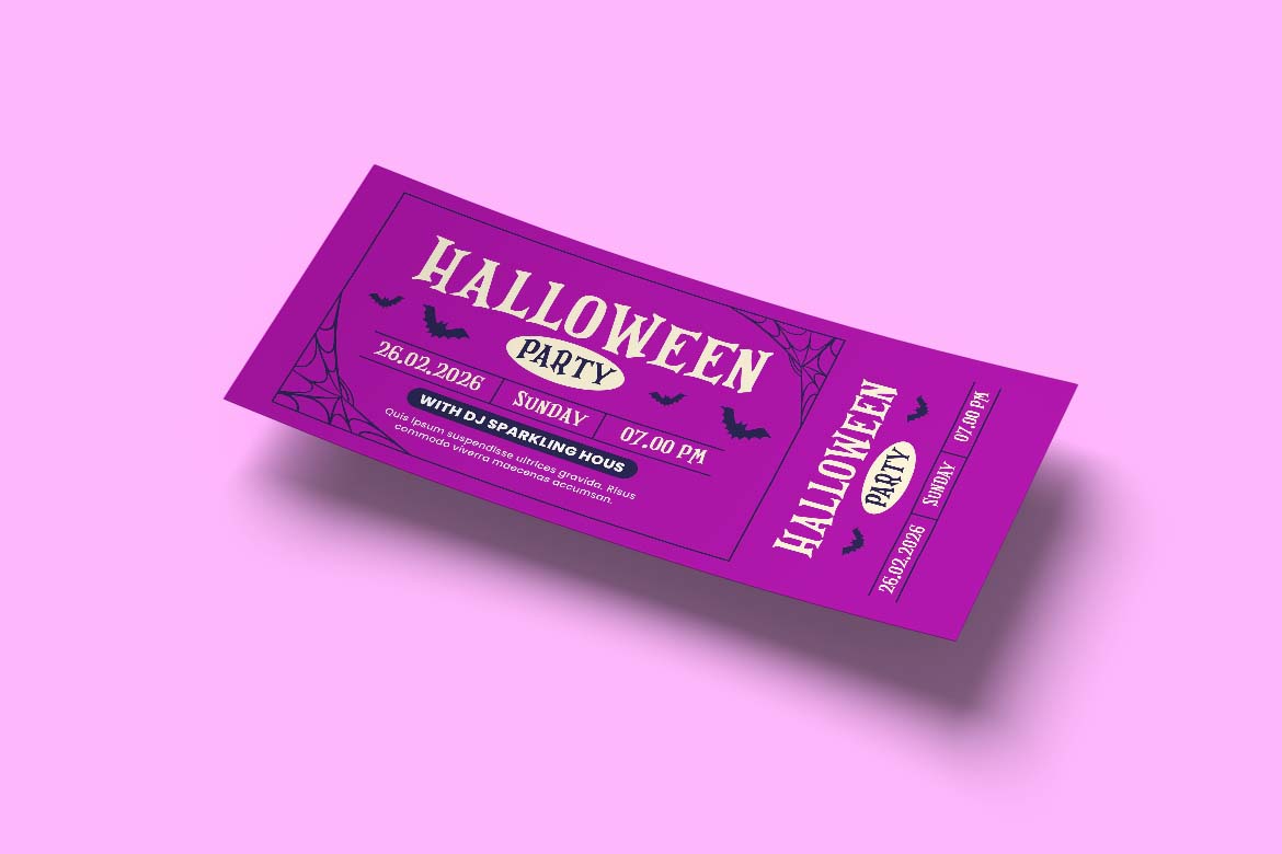 Pink Halloween Party Gift Card Voucher-3