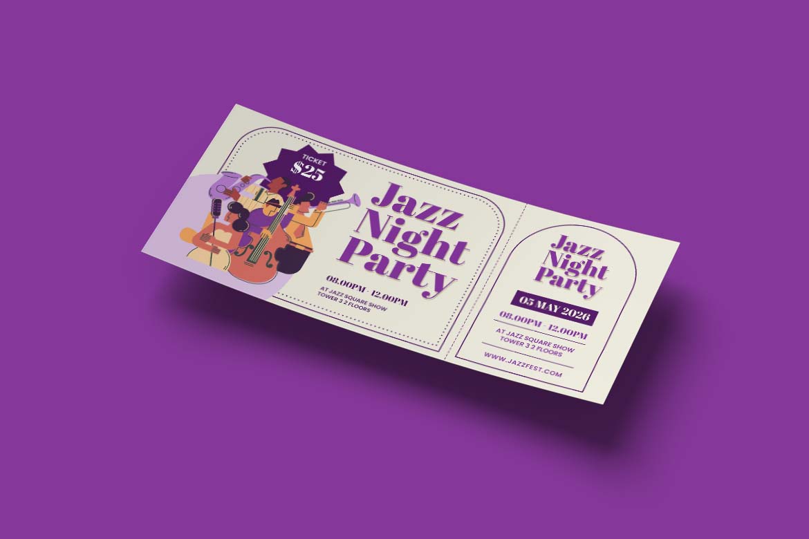 Jazz Night Party Gift Card Voucher-3