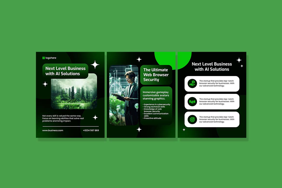 Green Digital Business Instagram Carousel-1