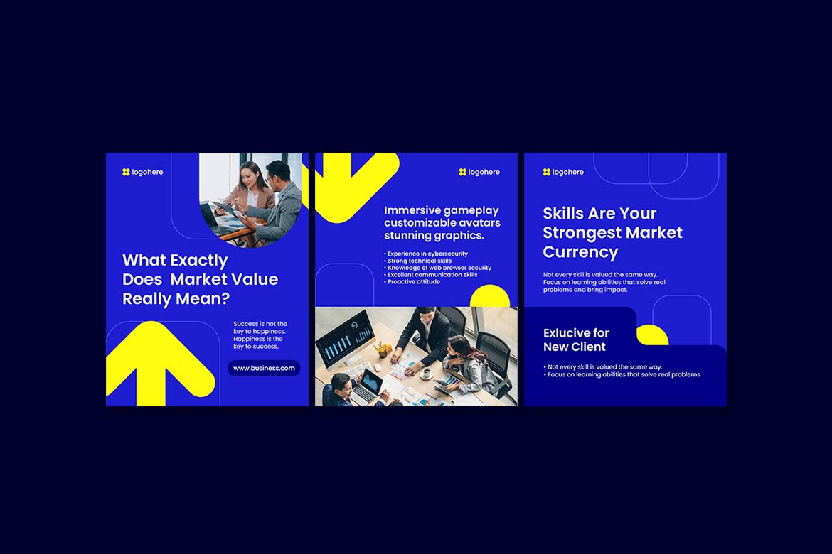 Blue Market Value Instagram Carousel-1