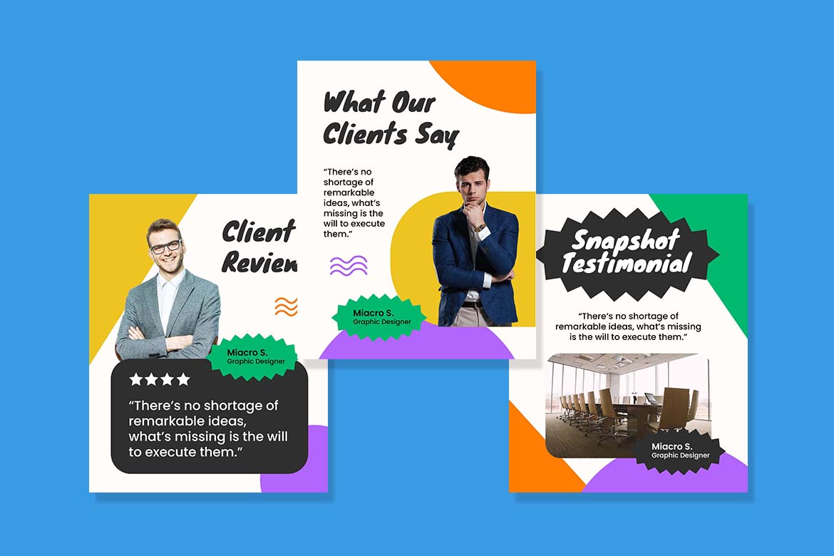 Colorful Customer Testimonial Instagram Post-1