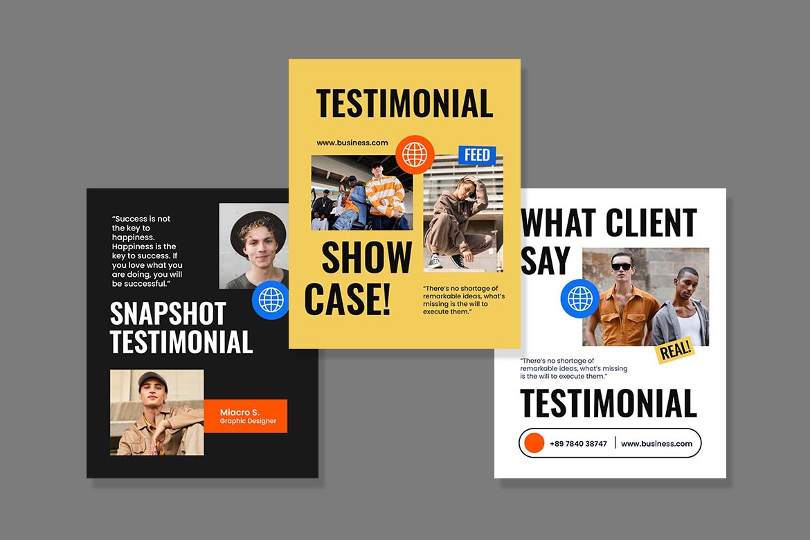 Golden Yellow Customer Testimonial Instagram Post-1