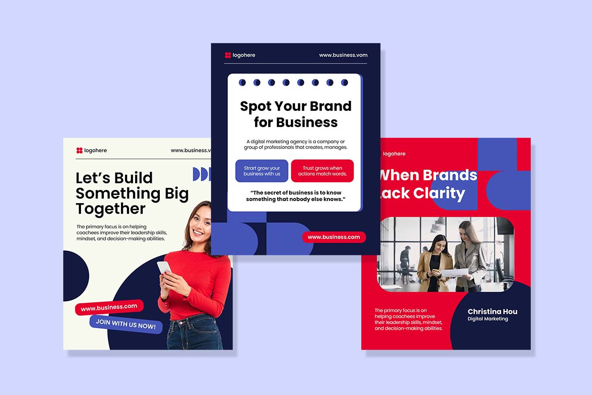 Navy Red Market Value Instagram Post-1