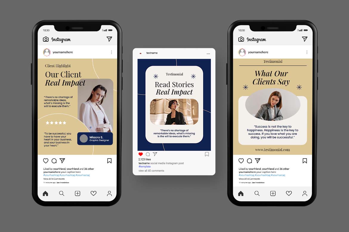 Beige Customer Testimonial Instagram Post-2