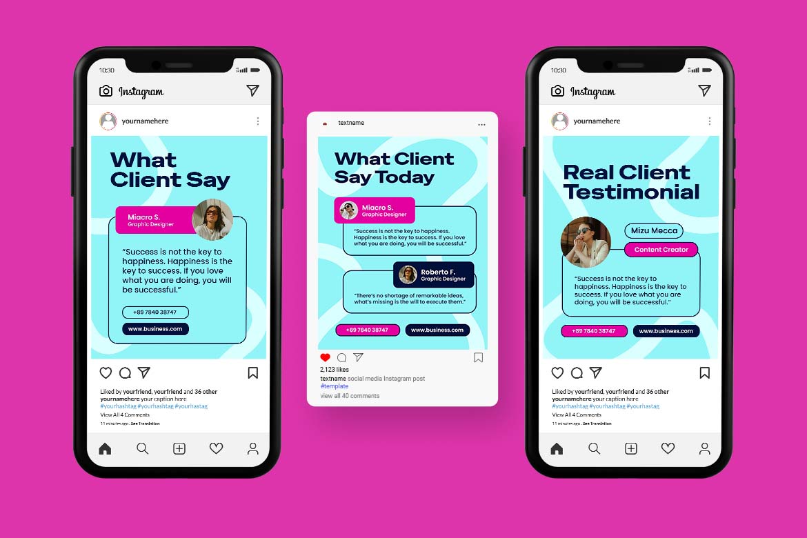 Light Aqua Customer Testimonial Instagram Post-2