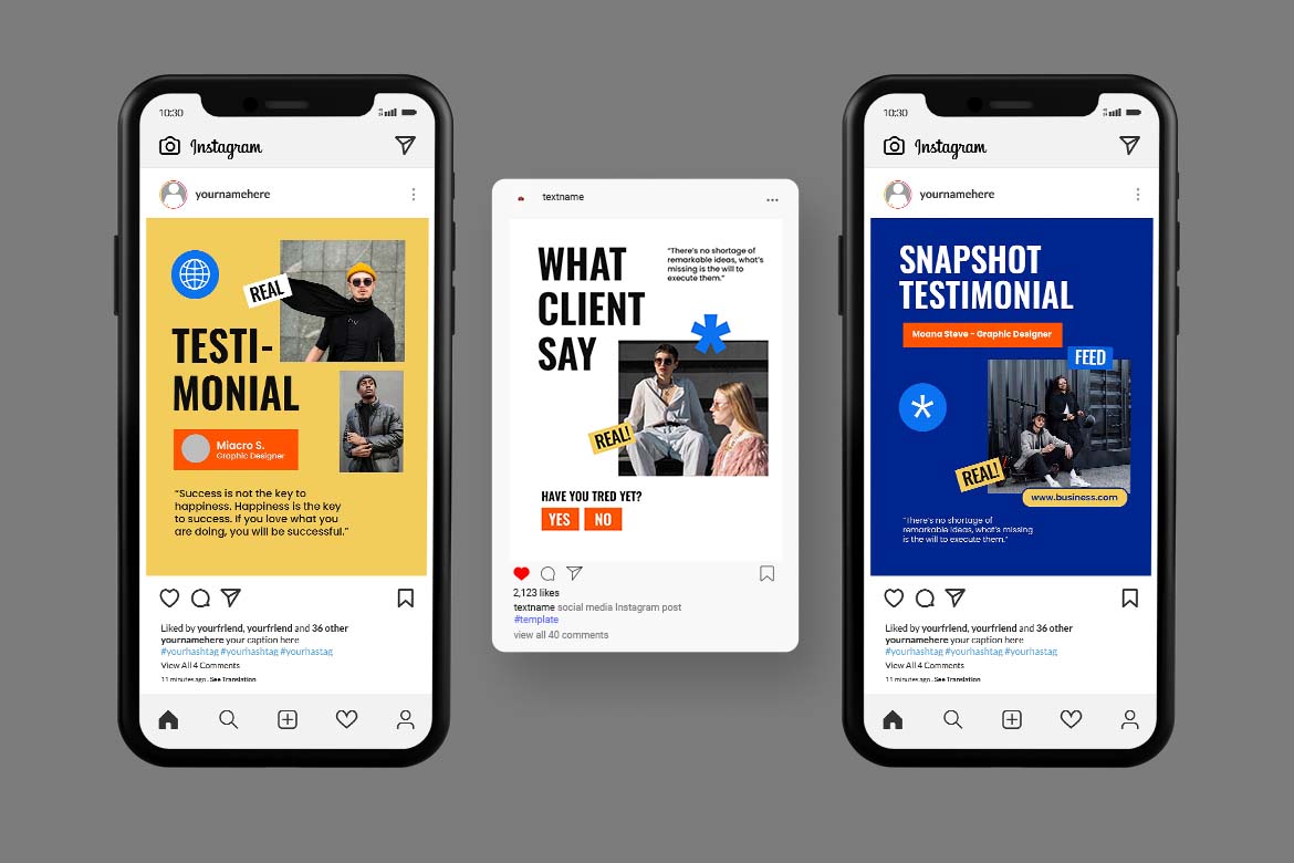 Golden Yellow Customer Testimonial Instagram Post-2