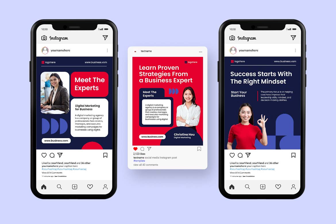 Navy Red Market Value Instagram Post-2