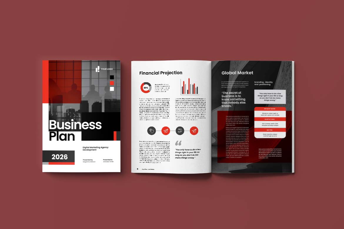 Orange White Digital Marketing Agency Business Plan-1