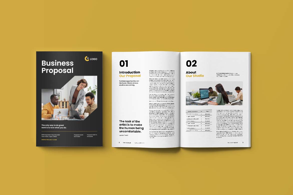 Black Yellow Company Business Proposal-1