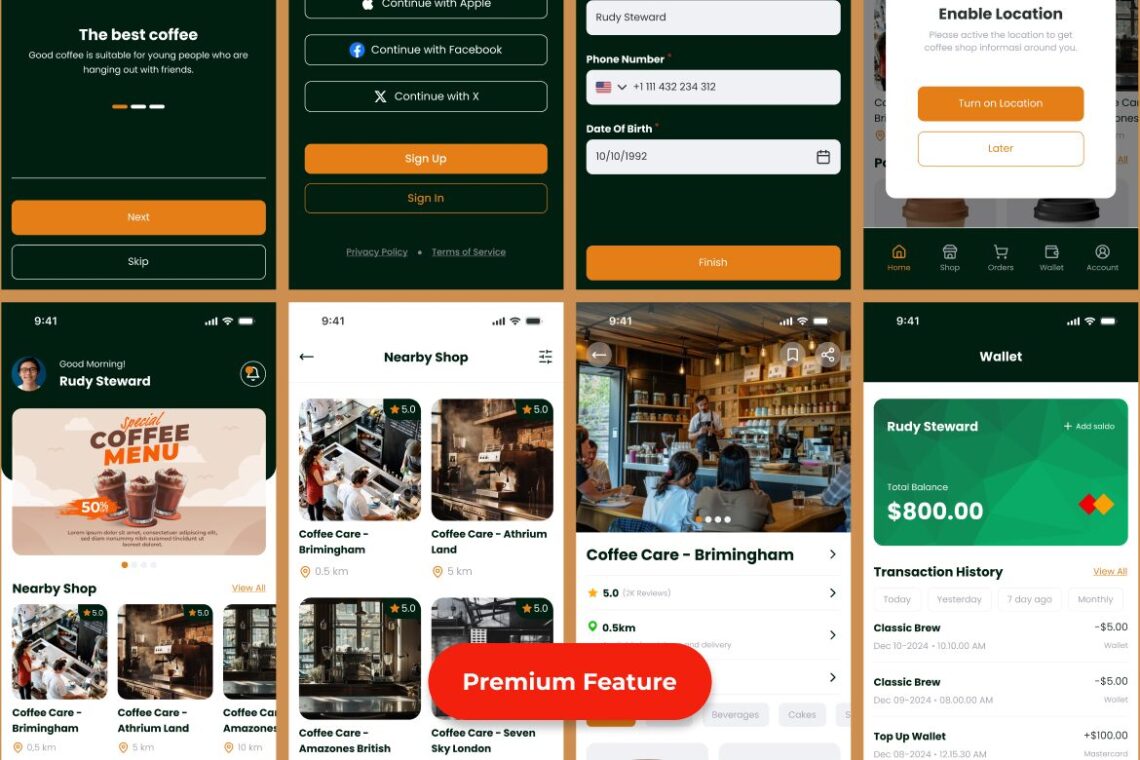 Food Delivery Application Mobile UI KIT-2
