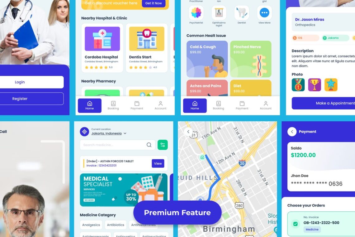 Telehealt Application Mobile UI KIT-2